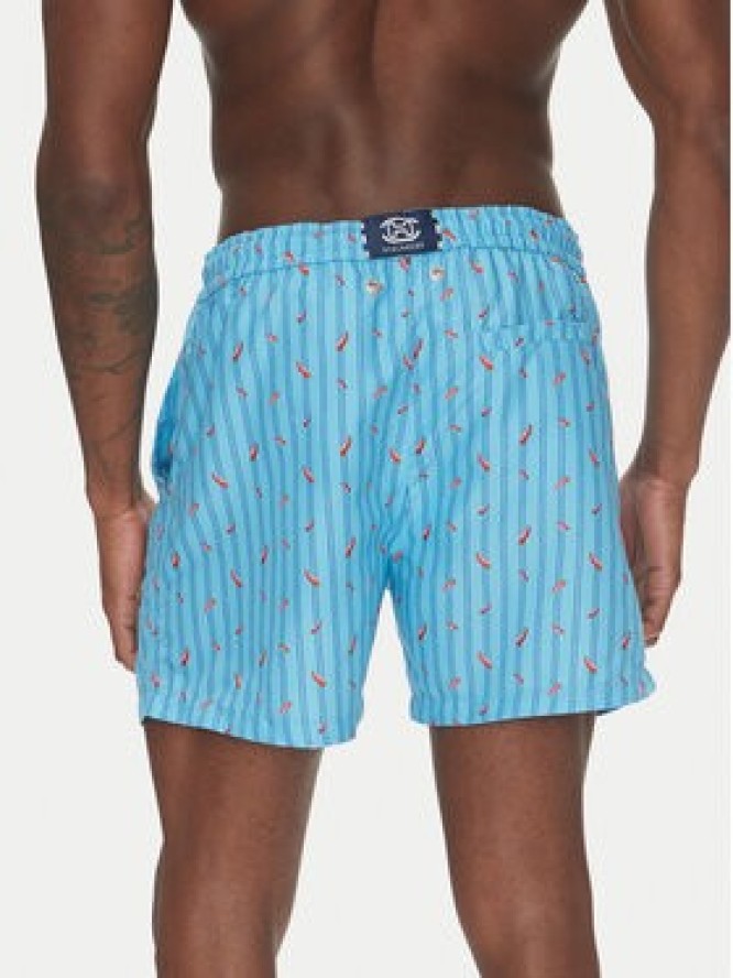 HOM Szorty kąpielowe Espelette 402993 Błękitny Regular Fit