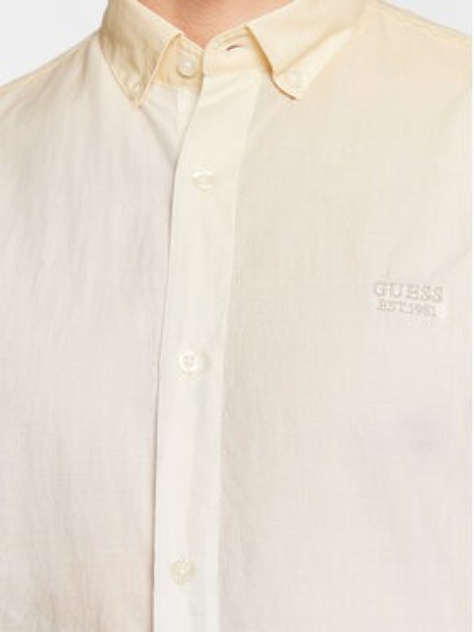 Guess Koszula M3GH65 WFDS1 Beżowy Regular Fit
