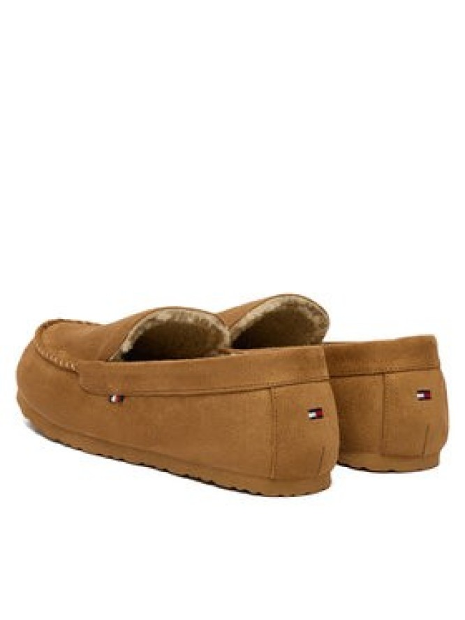 Tommy Hilfiger Kapcie M Driver House FM0FM05617 Brązowy