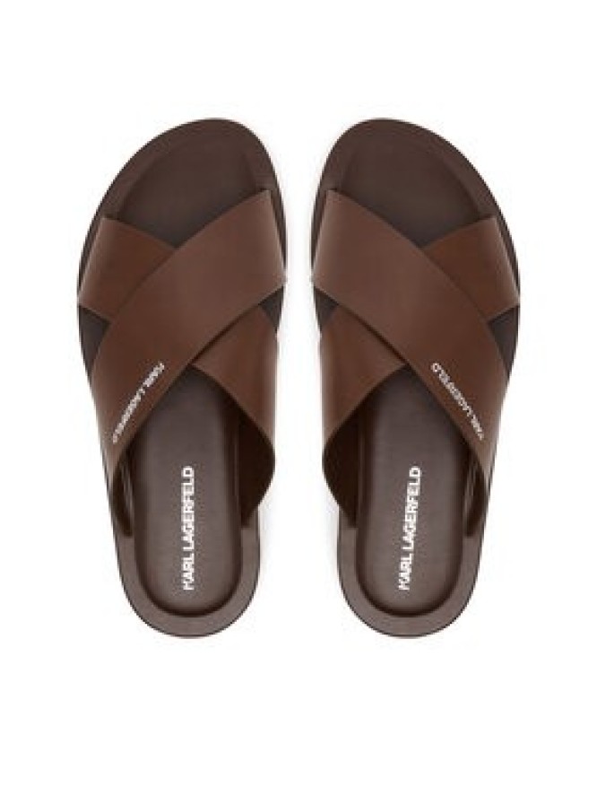 KARL LAGERFELD Klapki Kastor III KL70214 Brązowy