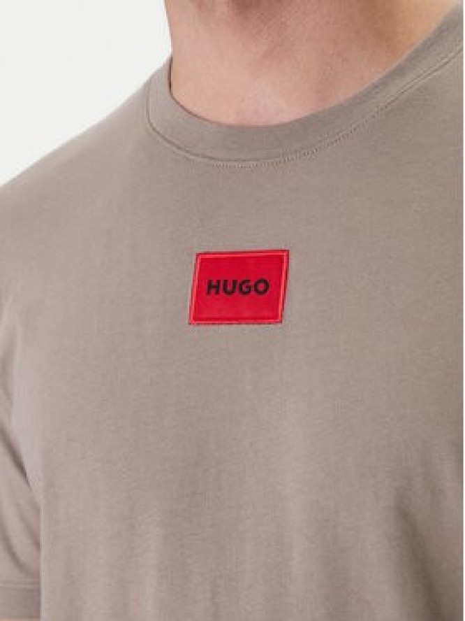 HUGO T-Shirt Diragolino212 50447978 Beżowy Regular Fit