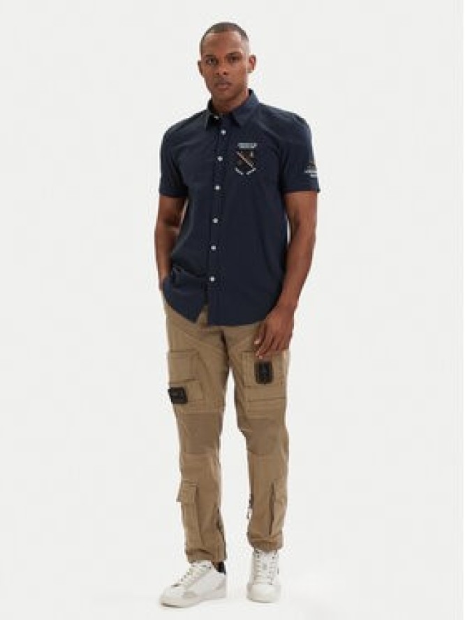 Aeronautica Militare Koszula 261CA1326UCT03288 Granatowy Regular Fit