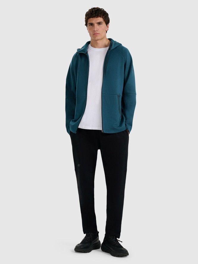 4F Bluza dresowa rozpinana z kapturem męska - granatowa M