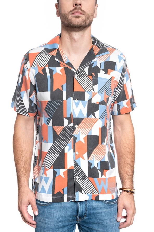 WRANGLER SS 1 PKT SHIRT FADED BLACK W5J36HXV6 112130179