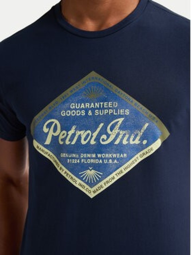 Petrol Industries T-Shirt M-1050-TSR634 Granatowy Regular Fit