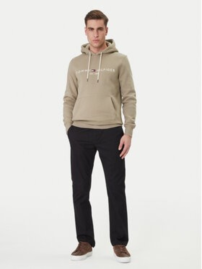 Tommy Hilfiger Bluza Logo MW0MW11599 Beżowy Regular Fit