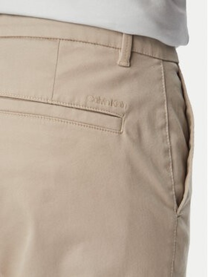 Calvin Klein Spodnie cargo LV04LC619G Beżowy Slim Fit