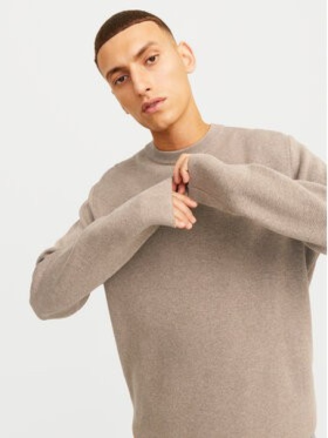 Jack & Jones Sweter Milano 12259666 Szary Relaxed Fit