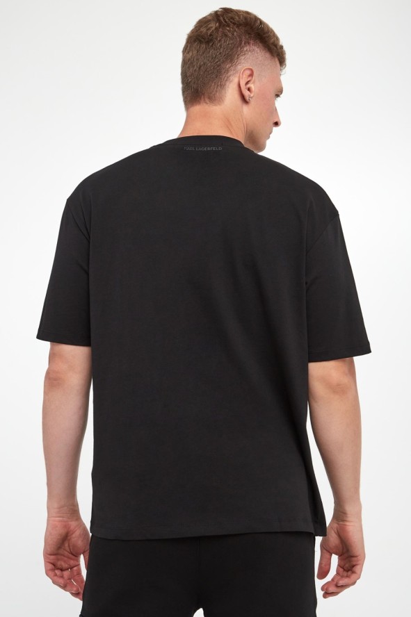 T-shirt męski z logo KARL LAGERFELD
