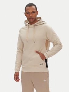 BOSS Bluza Iconic 50540741 Beżowy Regular Fit