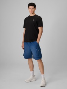 4F Spodenki casual cargo męskie - denim XL