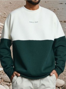 Bluza crewneck z bawełną - zielony