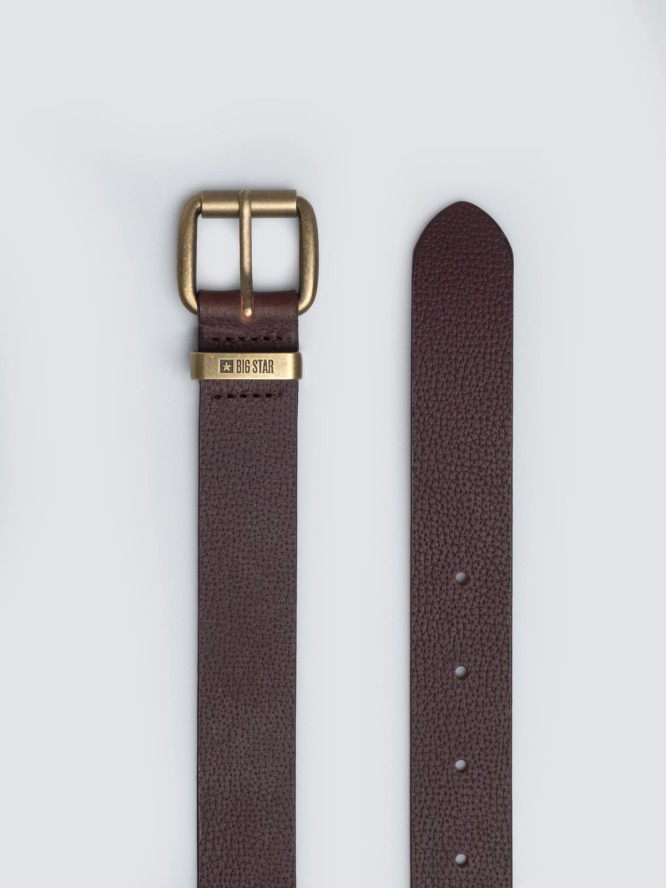 Pasek męski skórzany brązowy Odinis 804