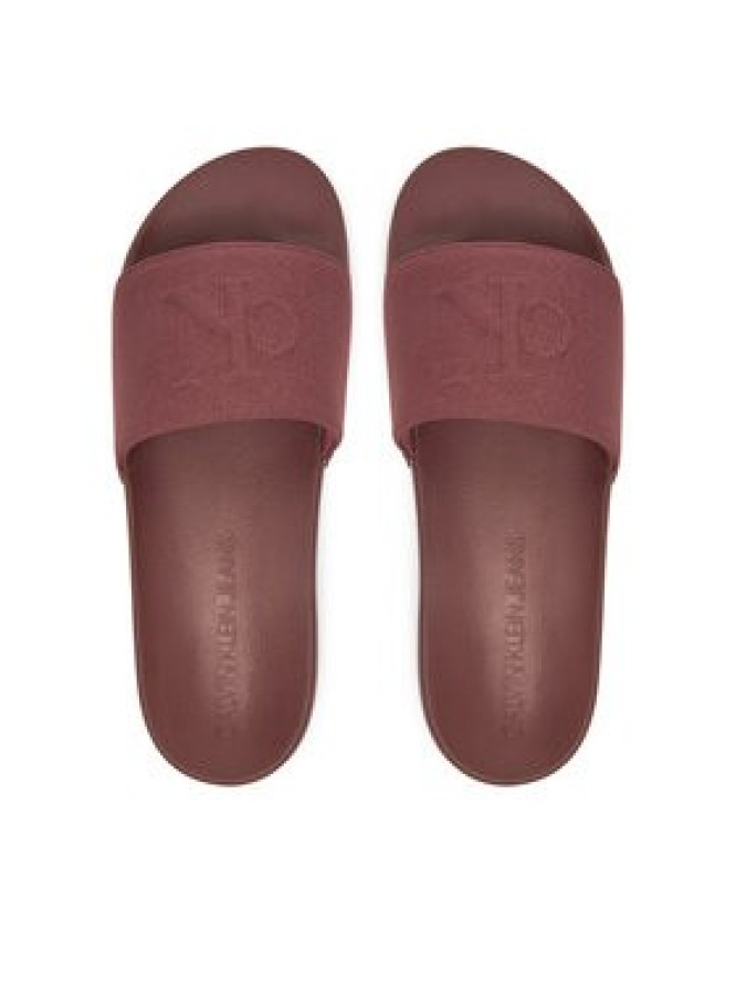 Calvin Klein Jeans Klapki Slide Hf Mono Cv YM0YM01282 Brązowy
