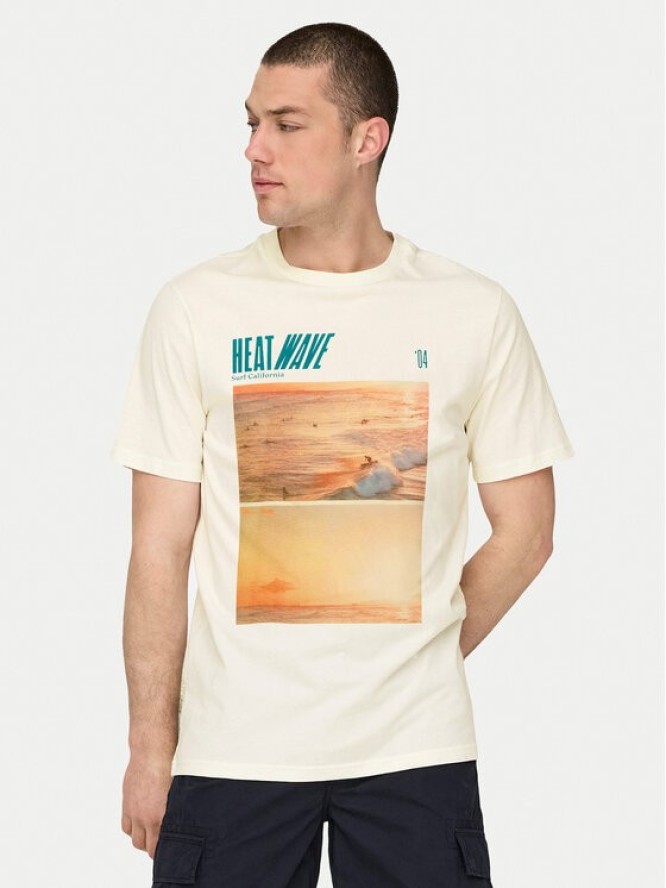 Only & Sons T-Shirt Magdy 22029454 Biały Regular Fit