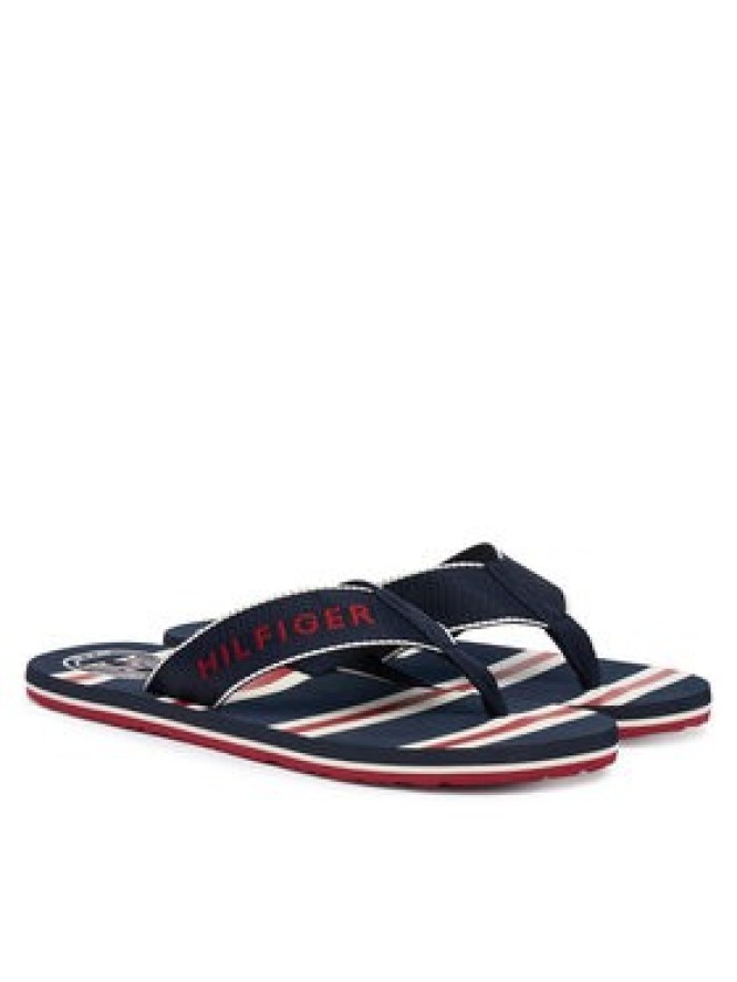 Tommy Hilfiger Japonki Stripes Beach Sandal FM0FM06003 Granatowy