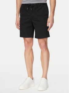 Jack & Jones Szorty materiałowe Jaiden Rocco 12292831 Czarny Regular Fit