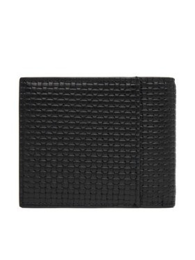 Calvin Klein Portfel Embossed Woven Billfold W/ Coin LV04D1125G Czarny