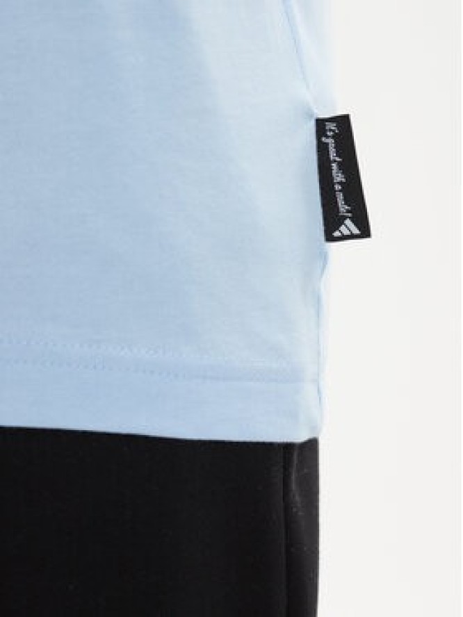 adidas T-Shirt Novelty Mini Graphic JZ5038 Błękitny Regular Fit