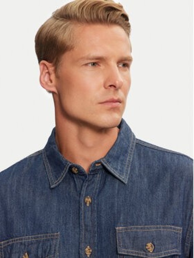 Guess Jeans Koszula jeansowa M4BH56 D5EI4 Granatowy Regular Fit