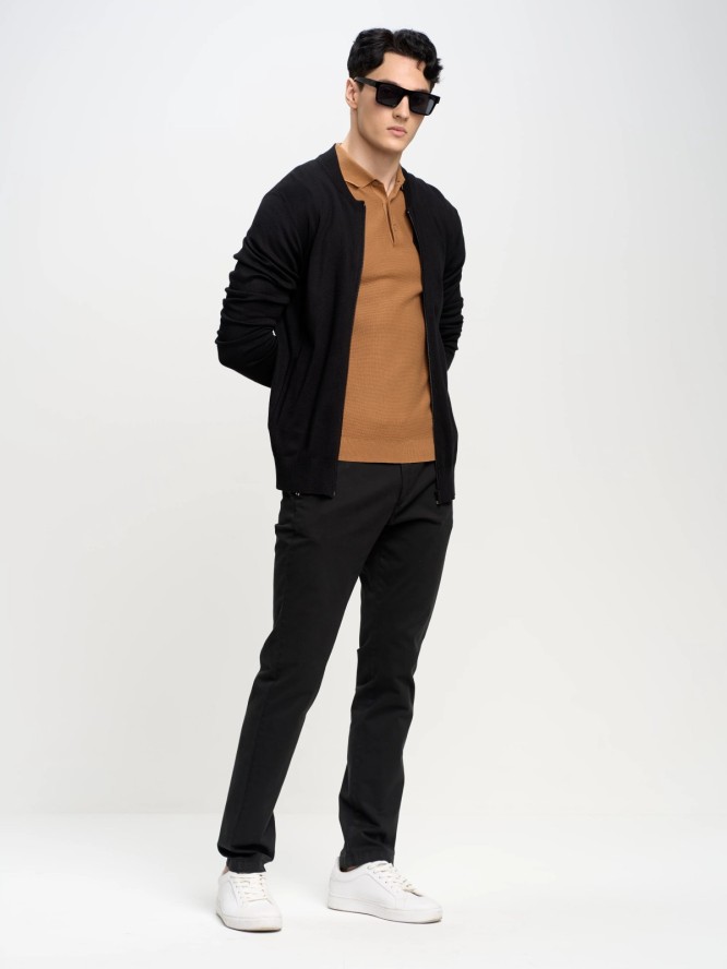 Spodnie męskie chinosy czarne Erhat 907