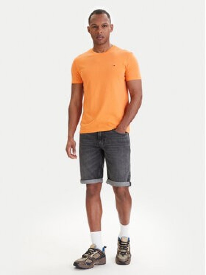 Tommy Jeans T-Shirt DM0DM20363 Pomarańczowy Slim Fit