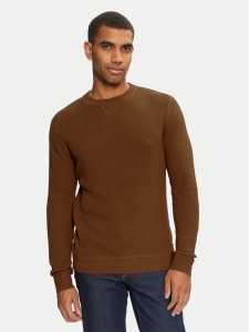 Jack & Jones Sweter 12264668 Brązowy Regular Fit