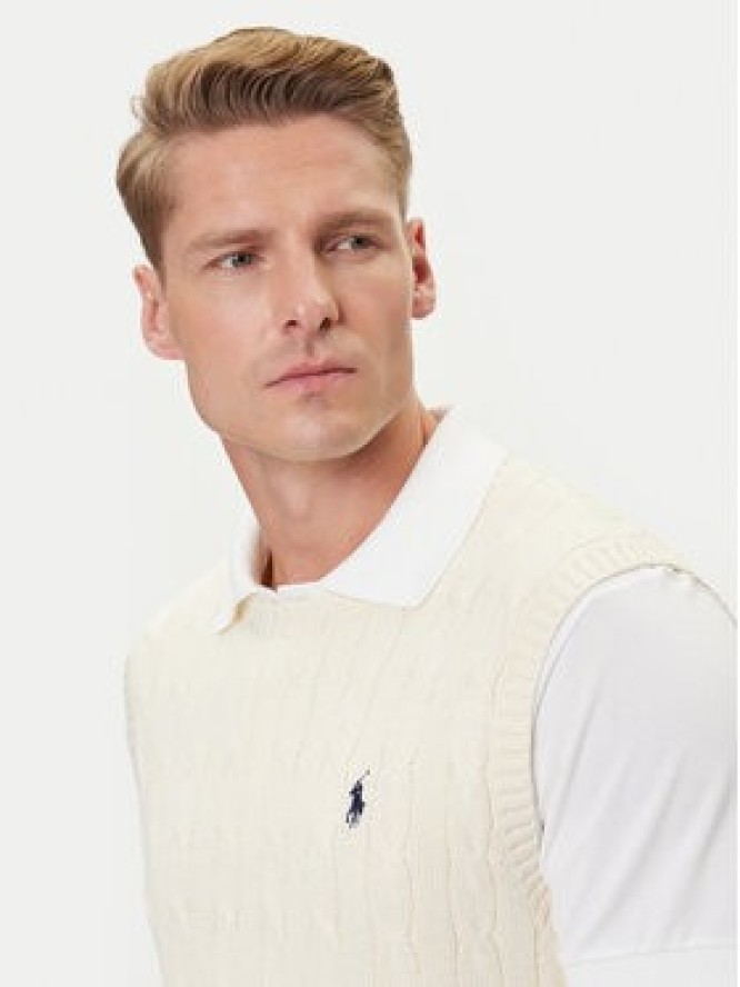 Polo Ralph Lauren Sweter 710979113003 Écru Regular Fit