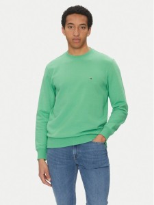 Tommy Hilfiger Bluza Essential MW0MW37237 Zielony Regular Fit