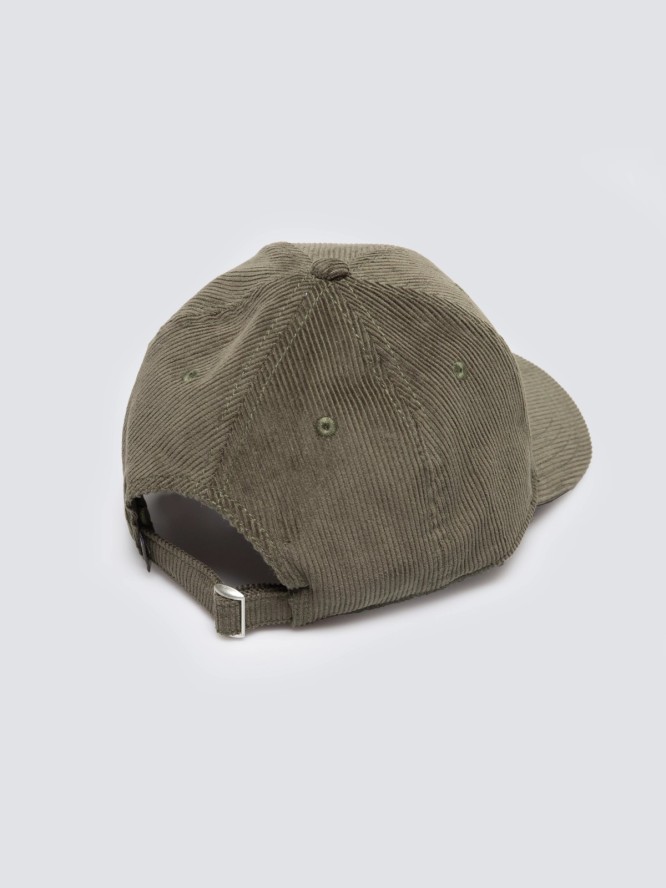 czapka z daszkiem sztruksowa khaki cordi 301