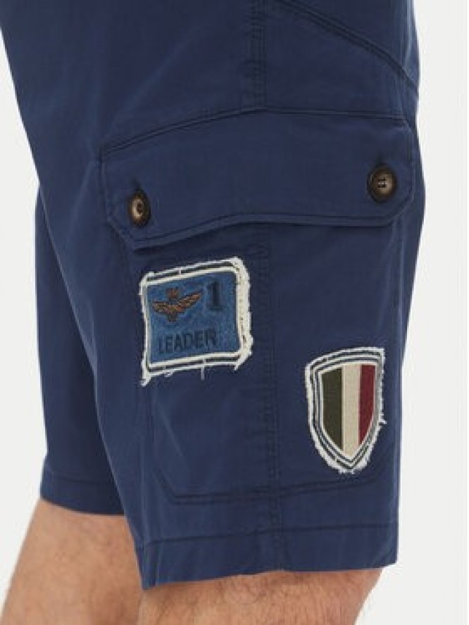 Aeronautica Militare Szorty materiałowe 251BE257CT3510 Granatowy Regular Fit