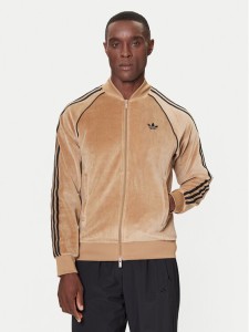adidas Bluza SST adicolor Velour JX1561 Beżowy Loose Fit