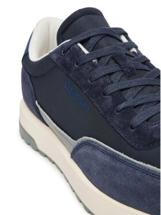 Calvin Klein Sneakersy Low Top Lace Up Repreve Mix HM0HM01714 Granatowy