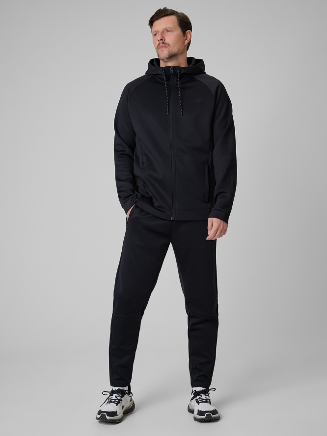 4F Bluza treningowa regular szybkoschnąca męska - czarna 3XL