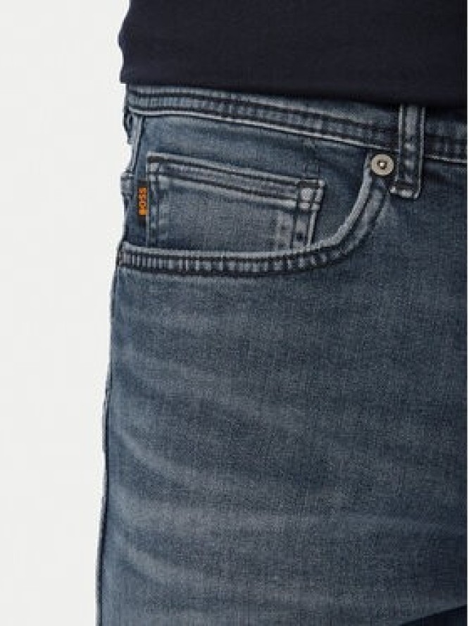 BOSS Jeansy Delaware-1 50559918 Granatowy Skinny Fit
