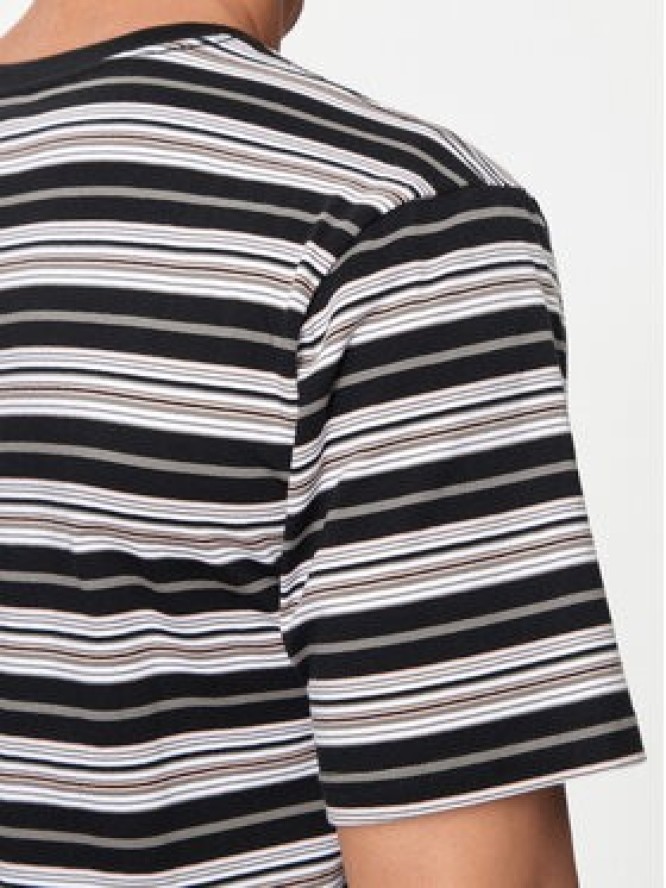 Converse T-Shirt M Loose Fit Striped Tee 10027159-A01 Czarny Loose Fit