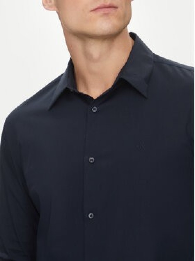 Calvin Klein Koszula LV04LB145G Granatowy Slim Fit
