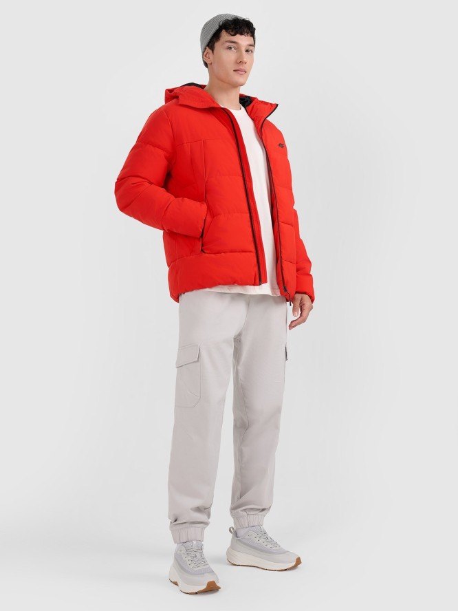 4F Kurtka puchowa z wypełnieniem syntetycznym męska - czerwona M