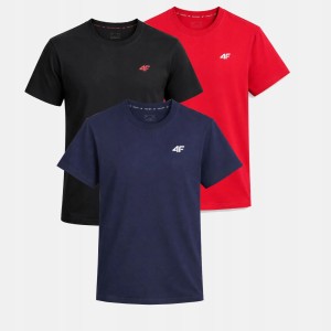 ZESTAW KOSZULEK MĘSKICH 4F KOMPLET 3 SZTUKI T-SHIRT TTSHM3341