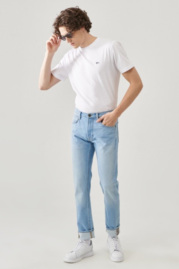 LEE DAREN ZIP FLY MĘSKIE SPODNIE JEANSOWE BLEACHED CODY L707NLUH 112145465