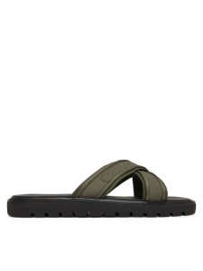 Calvin Klein Klapki Sq Molded Sandal Xcross Wb HM0HM02101 Zielony
