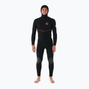 Pianka do pływania męska Rip Curl Flashbomb Fusion 5/4mm Hooded Zip Free black