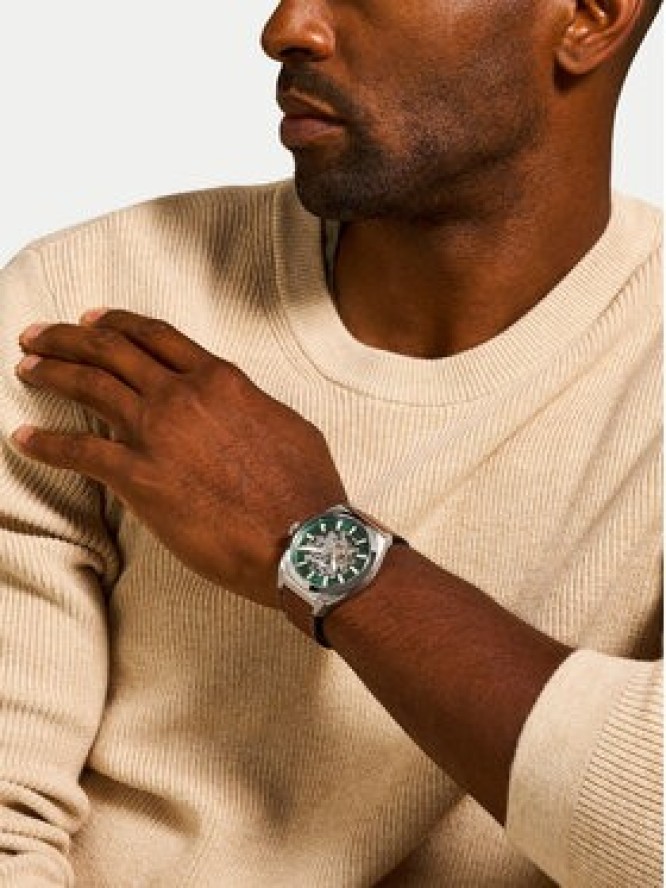 Fossil Zegarek Everett Skeleton Automatic ME3261 Zielony