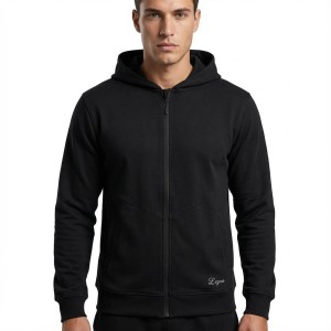 Męska Bluza Treningowa Bawełniana Elastyczna Czarna