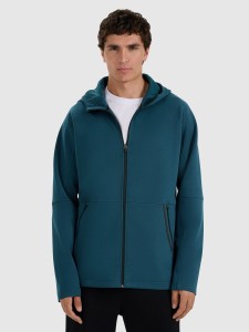 4F Bluza dresowa rozpinana z kapturem męska - granatowa M