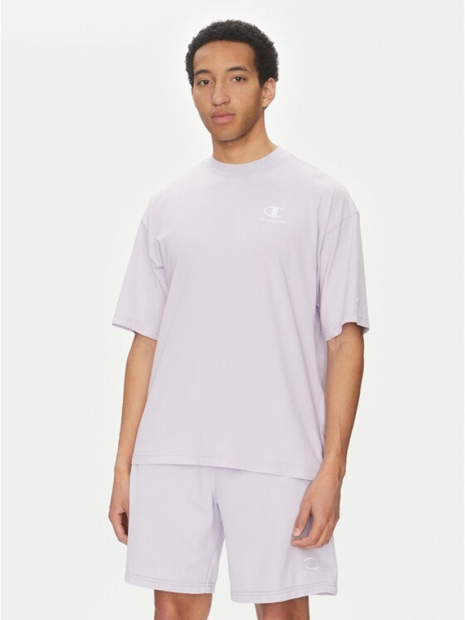 Champion T-Shirt 221257 Fioletowy Regular Fit