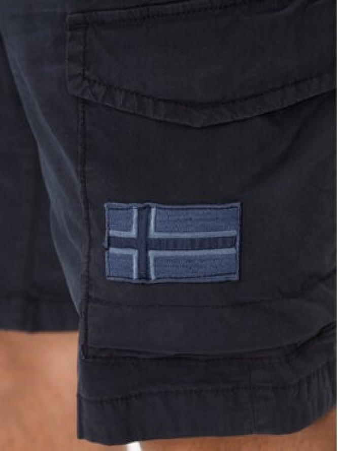 Napapijri Szorty materiałowe N-Horton NP0A4HOS Granatowy Regular Fit