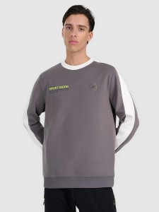 4F Bluza dresowa nierozpinana bez kaptura męska - szara M