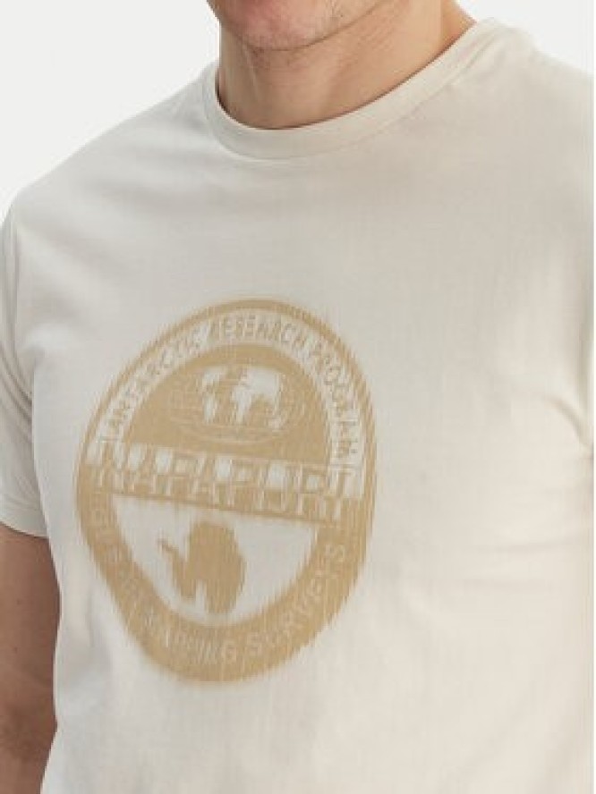 Napapijri T-Shirt S-Mahsa NP0A4FZB Écru Regular Fit