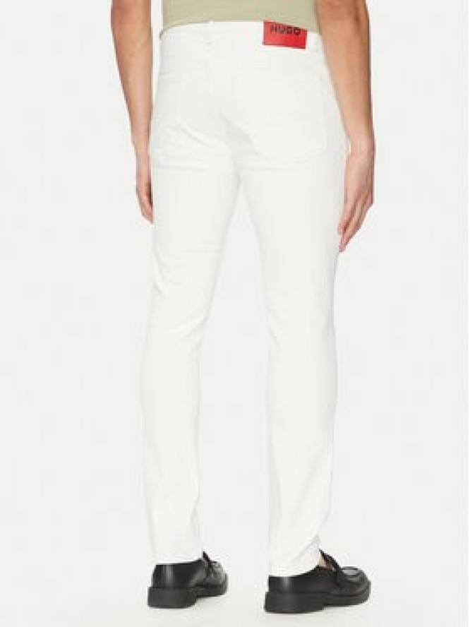 HUGO Jeansy 50537696 Biały Extra Slim Fit